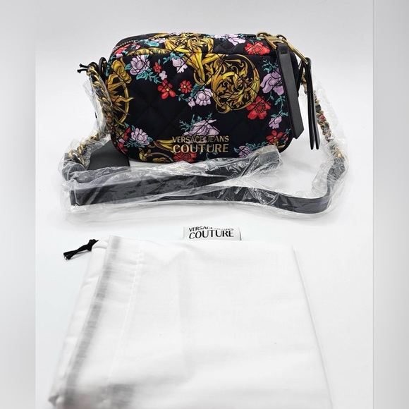 Versace Jeans Couture Floral Pattern Quilted Crossbody - Picture 3 of 14